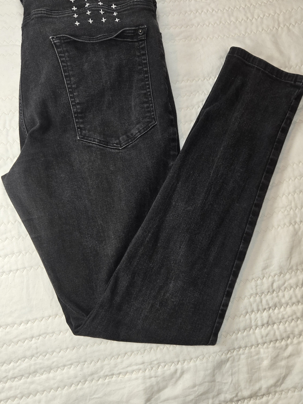 Ksubi Men's Black Skinny Jeans with Subtle Fade